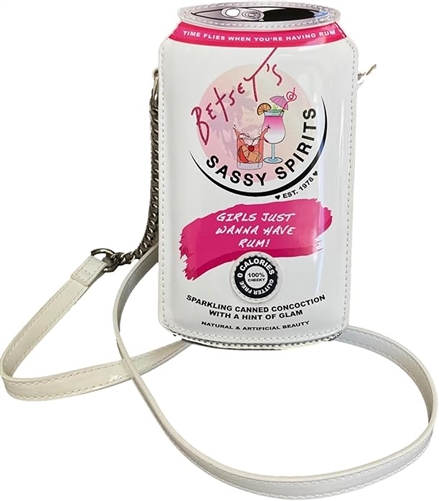 Betsey Johnson Limited Edition XO Kitsch Spritz Girls Just Want To Have Fun Hard Spritzer Cocktail Crossbody Handbag - Novelty Purse, Perfect Gift