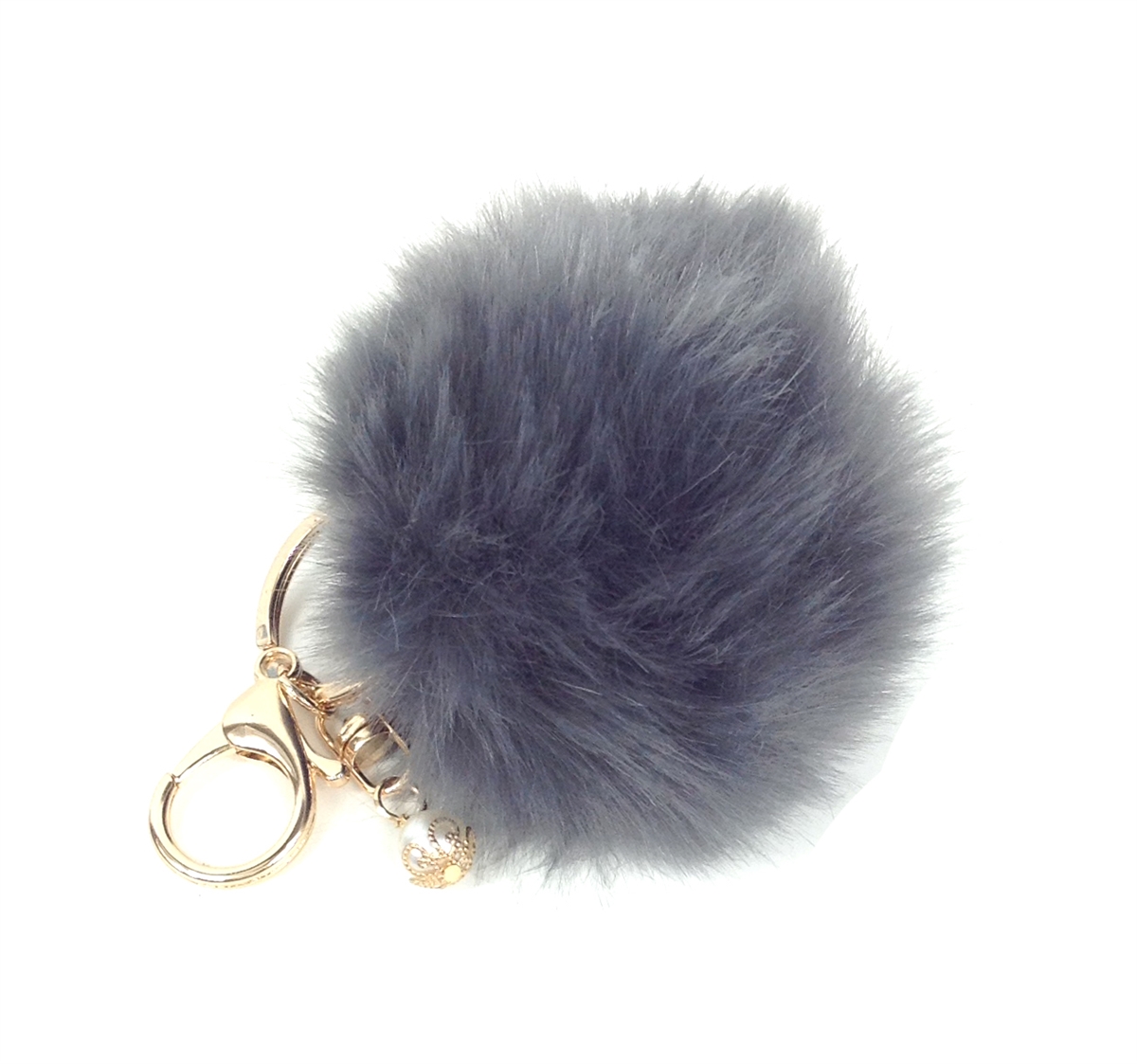 4 Colors Little Faux Fur Pom Pom Bow Key Chain Purse Charm Keychain Le –  PurseCharm21