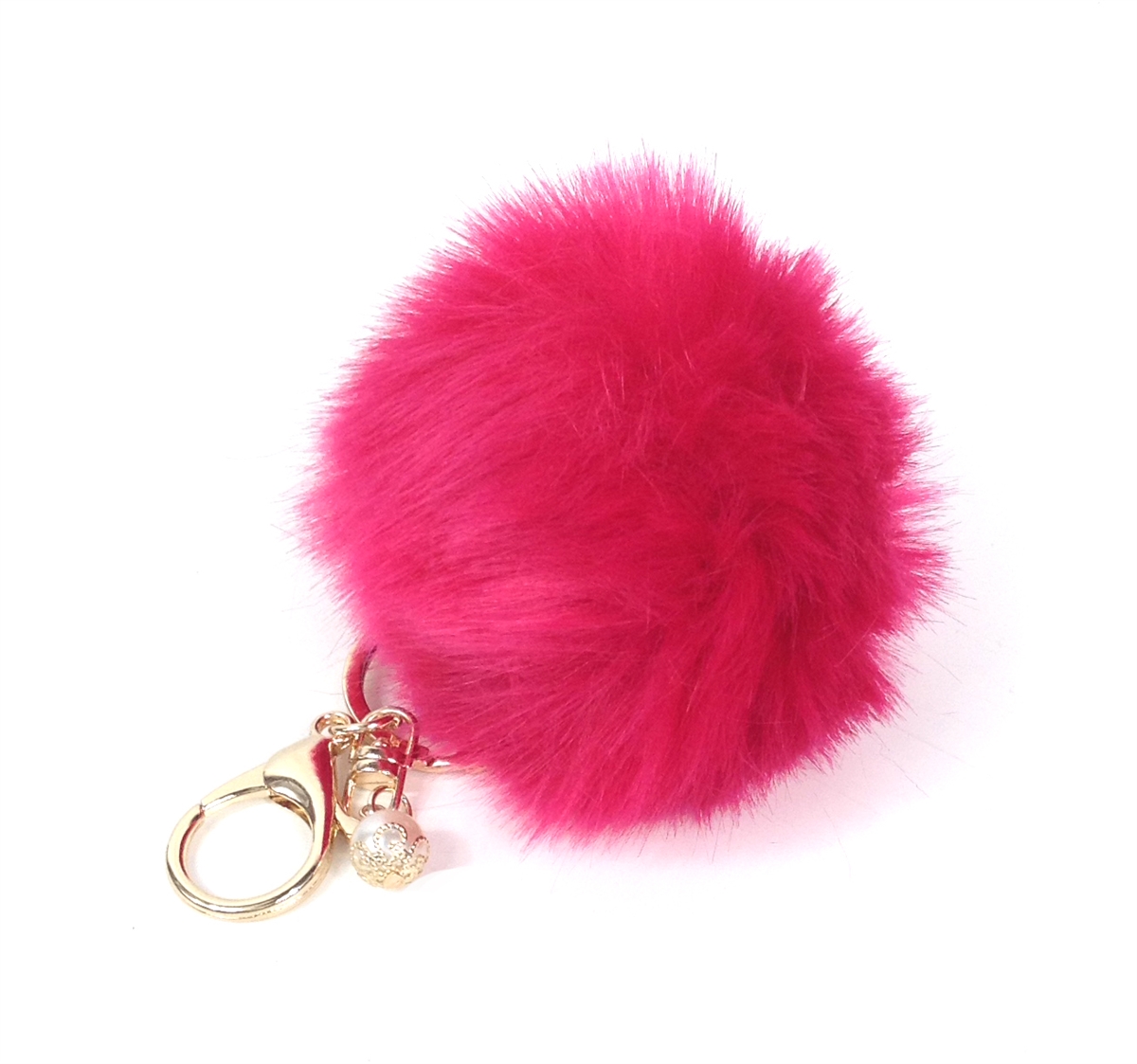 4 Colors Little Faux Fur Pom Pom Bow Key Chain Purse Charm Keychain Le –  PurseCharm21